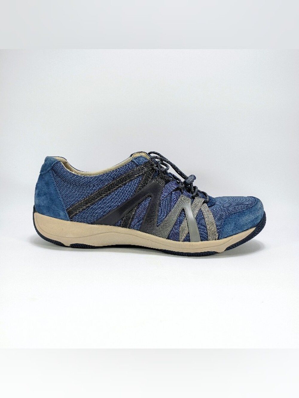 Dansko Henriette Womens 9.5 Blue Suede Slip On Bungee Lace Sneakers